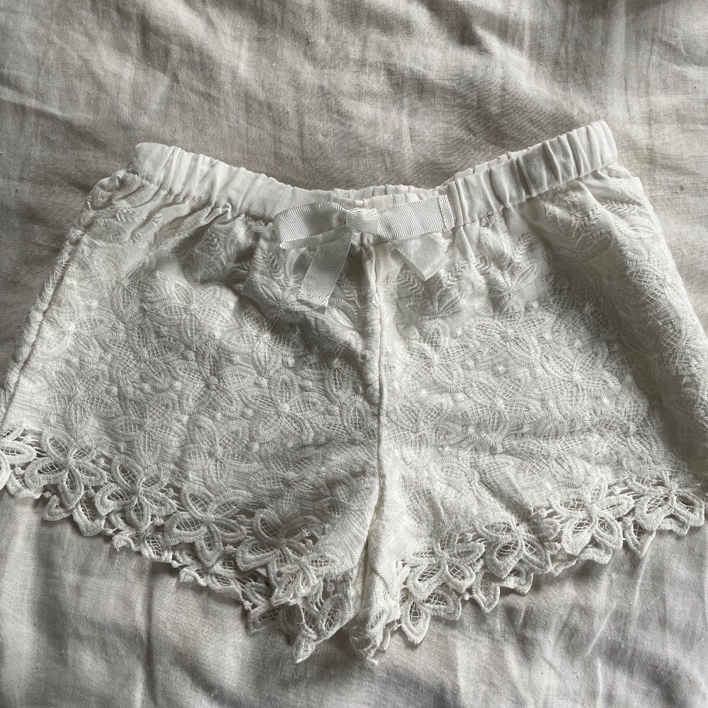 White Lace Shorts